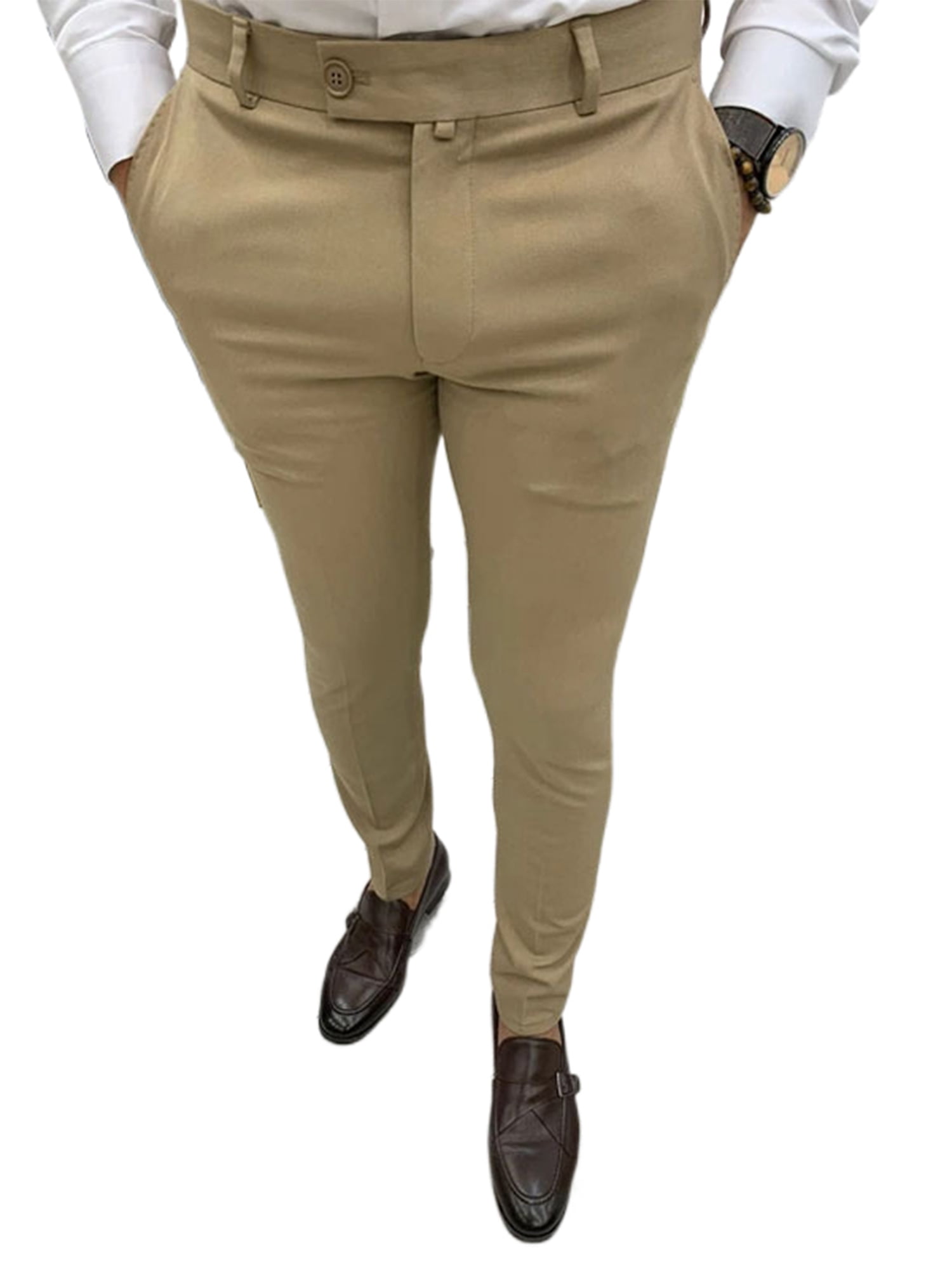Fashion Straight Pencil Pants Men's Cotton Pants Trousers High-Quality-  Black | Jumia Nigeria